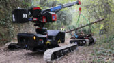 back angle of crane loading almac crawler