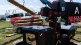 almac crane lifting timber