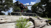 almac crane on rough terrain ground